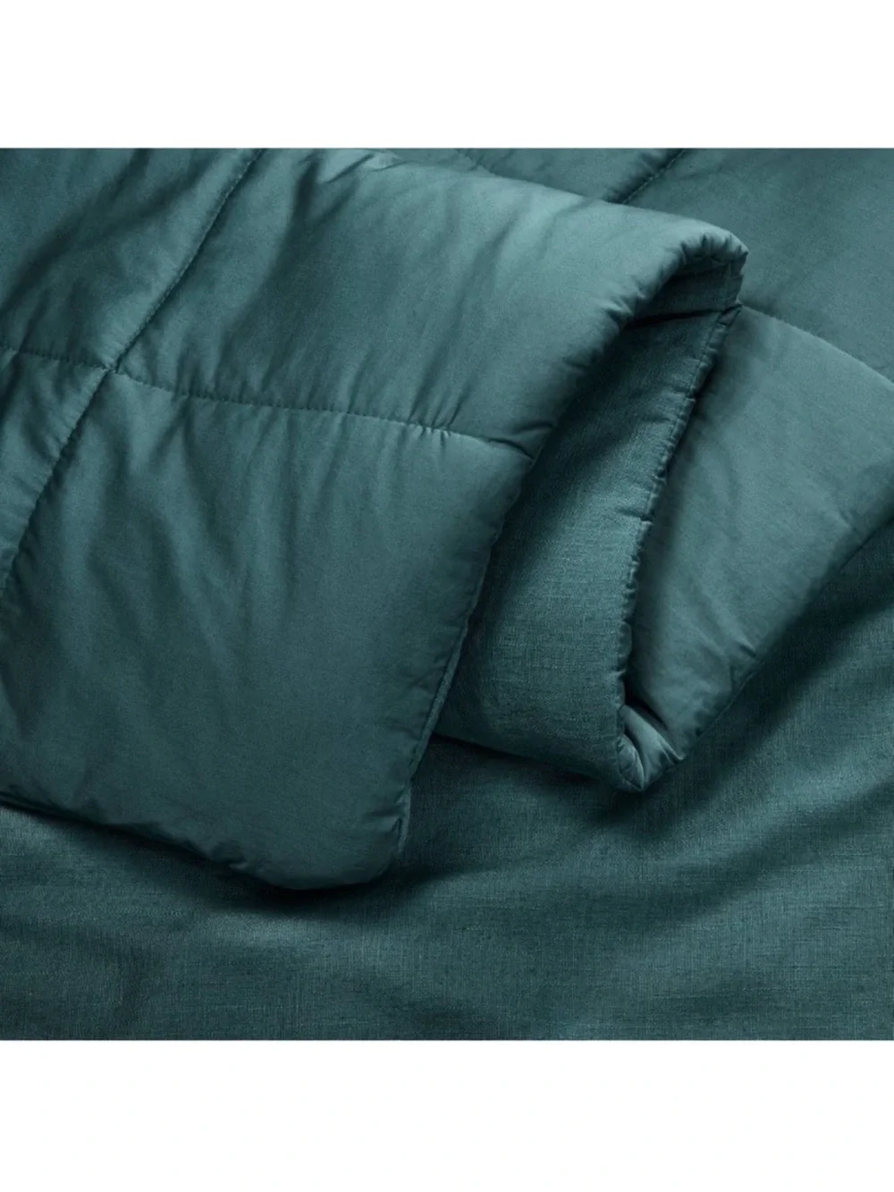 Casaluna King Dark Teal Heavyweight Linen Blend Comforter Set